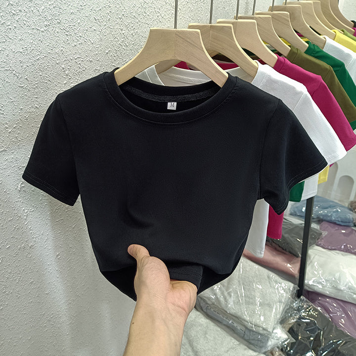 Femme Classic Rundhættes Bomulds-T-shirt Stilla