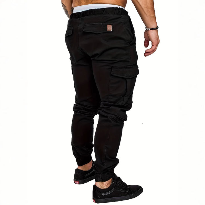 Herrer Cargo-Joggingbuks med praktiske sidelommer og elastisk linning Stilla