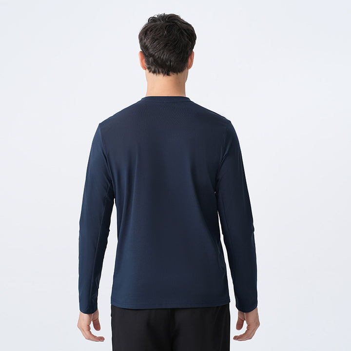 Herren Langarmshirt med komfortabel krave og innovativ materialeteknologi Stilla