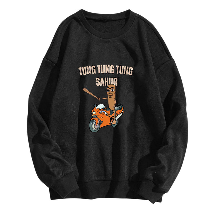 Kvinders afslappede sweatshirt med sjov grafisk design Skovae