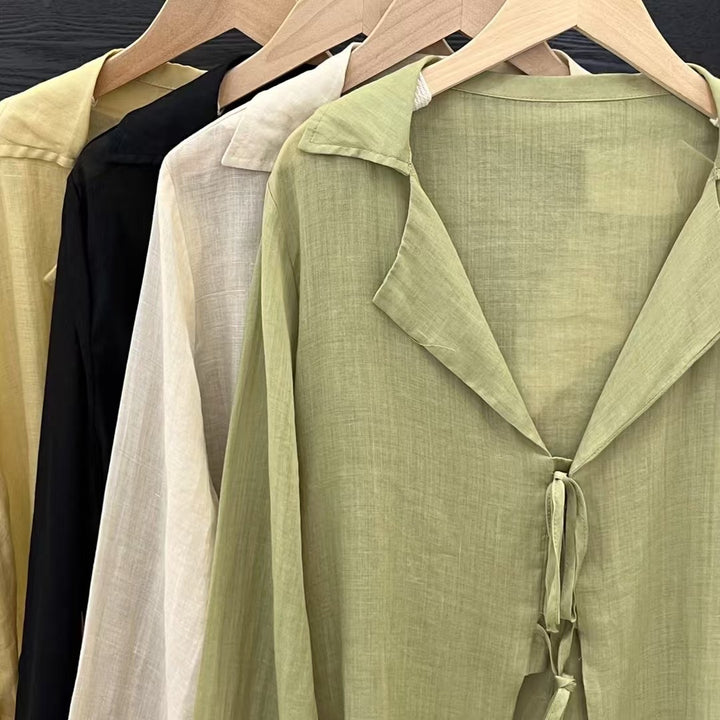 Femme Let Flydende Bindefront-Bluse Stilla