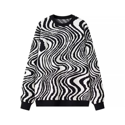 Femme Grafisk Mønster Strikpullover Stilla