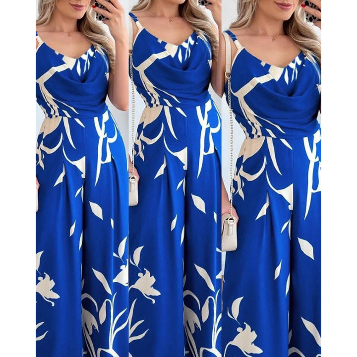 Dame Draperet Hals Blomsteroverall Stilla