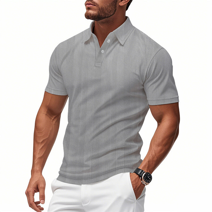 Herrer polo shirt med struktureret design og moderne pasform Stilla