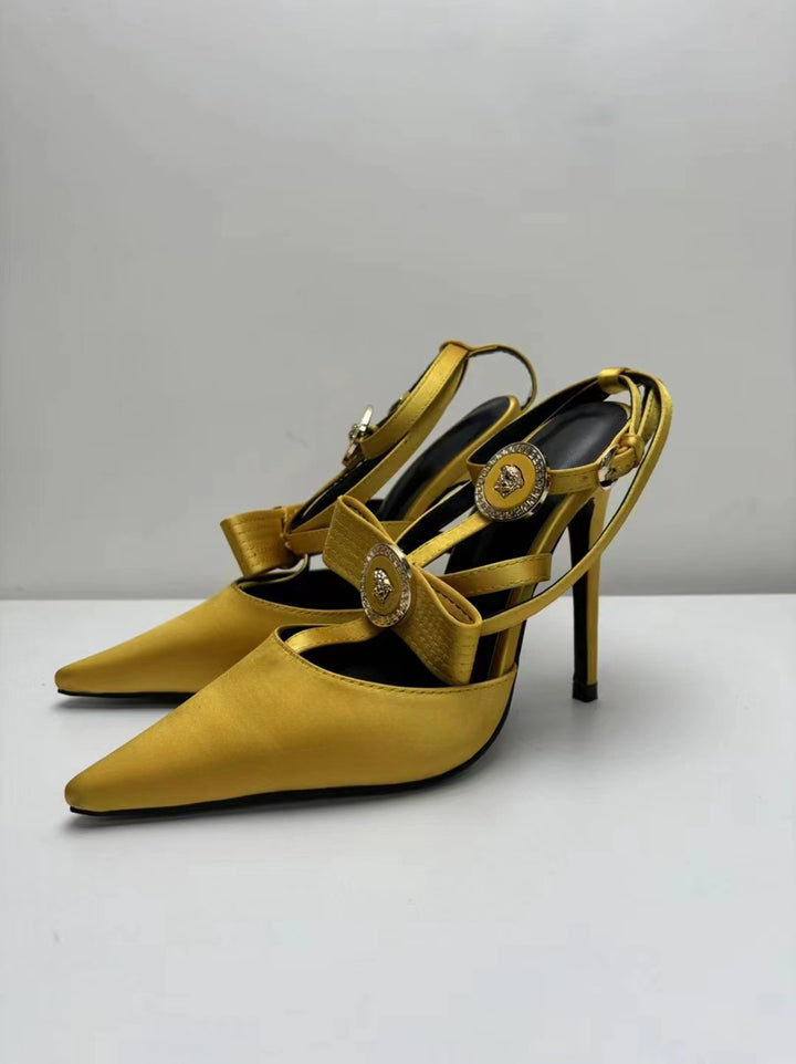 Femme High-Fashion Slingback Stiletto-hæle med dekorative udsmykninger Stilla