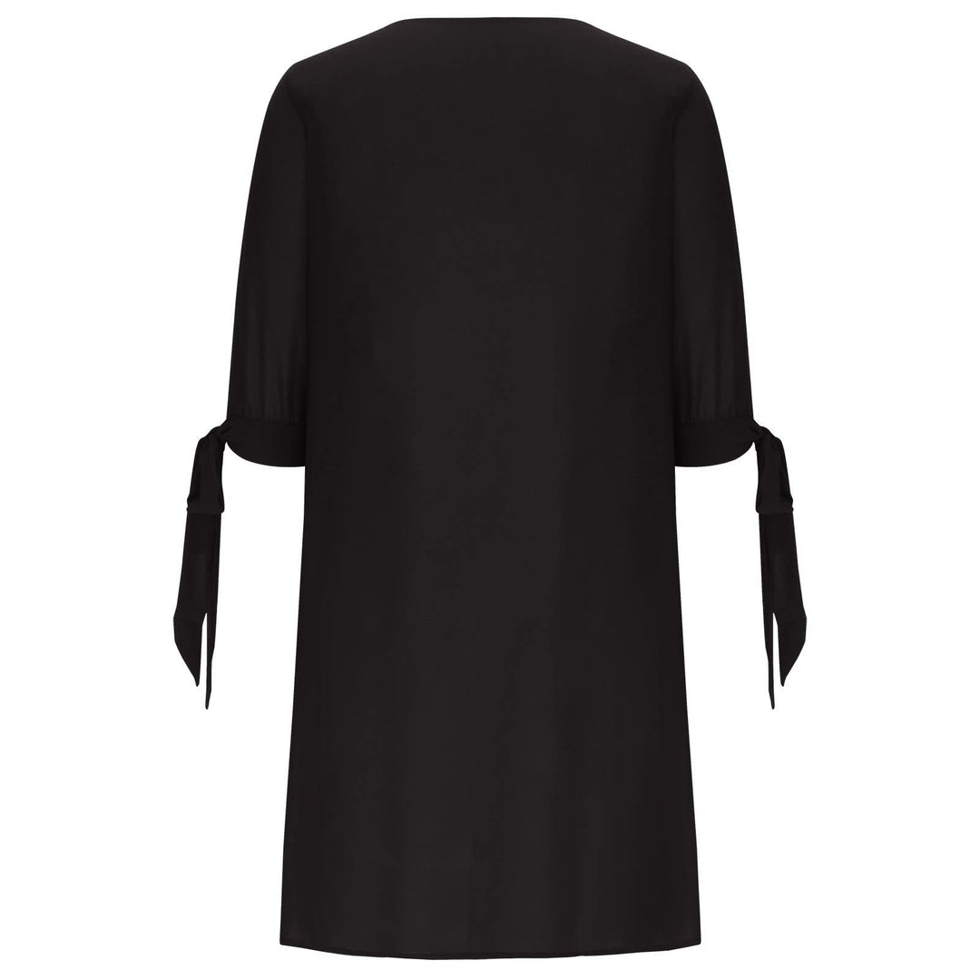 Dame elegant V-hals bluse med pailletdekoration Stilla