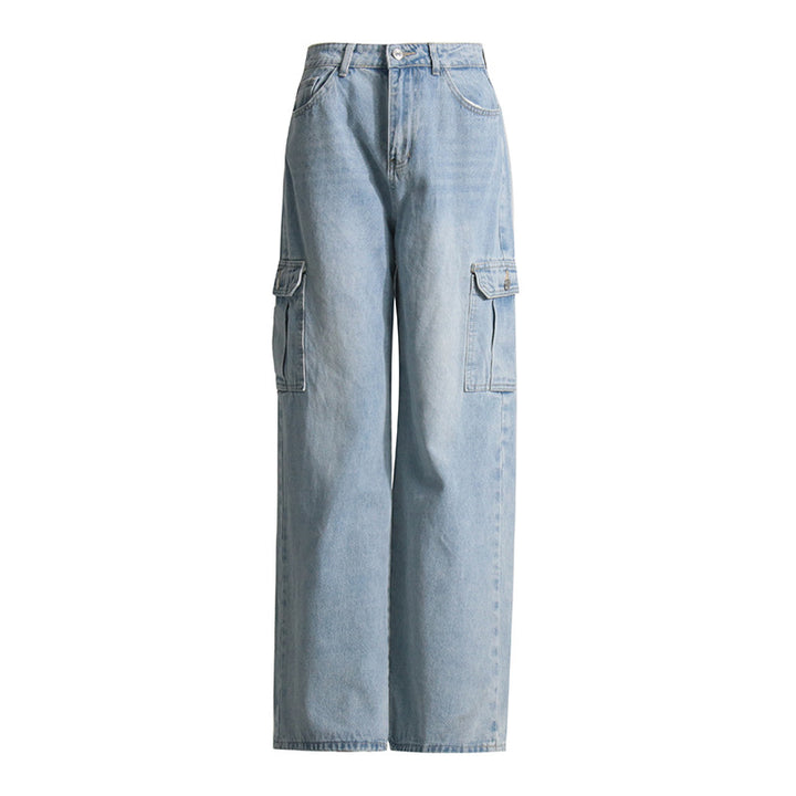 Dame Cargo-jeans i modern oversized-snit med praktiske lommer Stilla