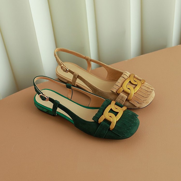 Dame elegante Slipper-Flats med dekorativt spænde-detalje Stilla
