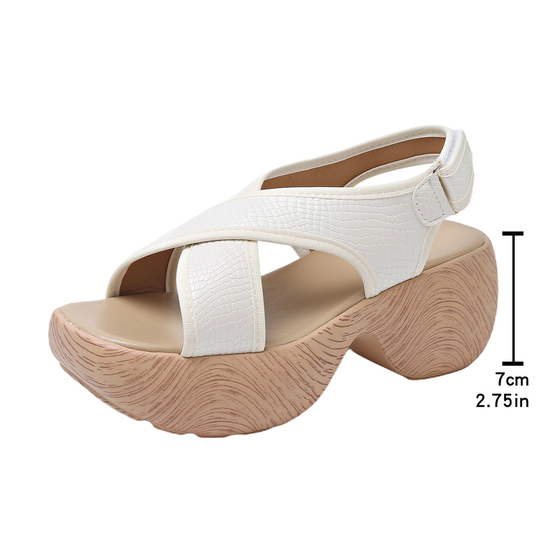 Dame mode kile sandaler med struktureret overmateriale og justerbar rem Stilla