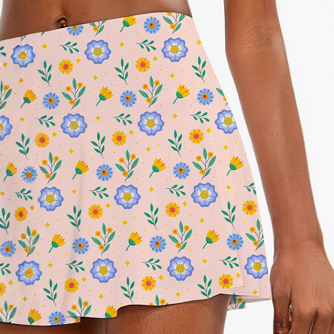 Dame Floral Print Active Skort Stilla