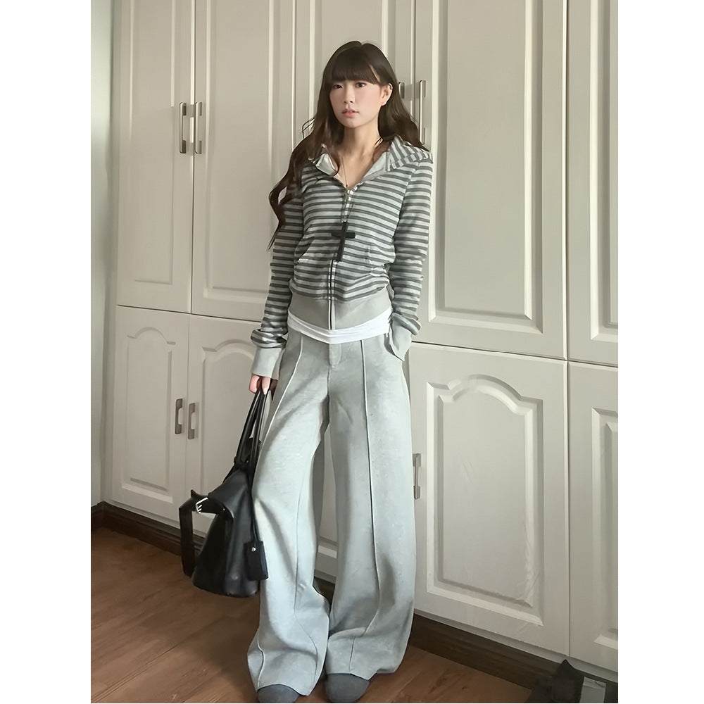Damer elegant og komfortabel cardigan med lynlås Stilla