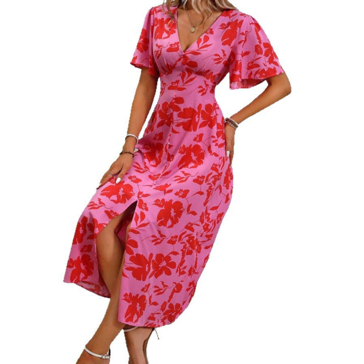 Dame maxikjole med elegant blomsterdesign Stilla
