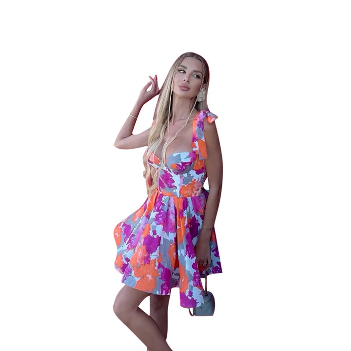 Kvinder Blomsterdesign Fit-and-Flare Kjole Stilla
