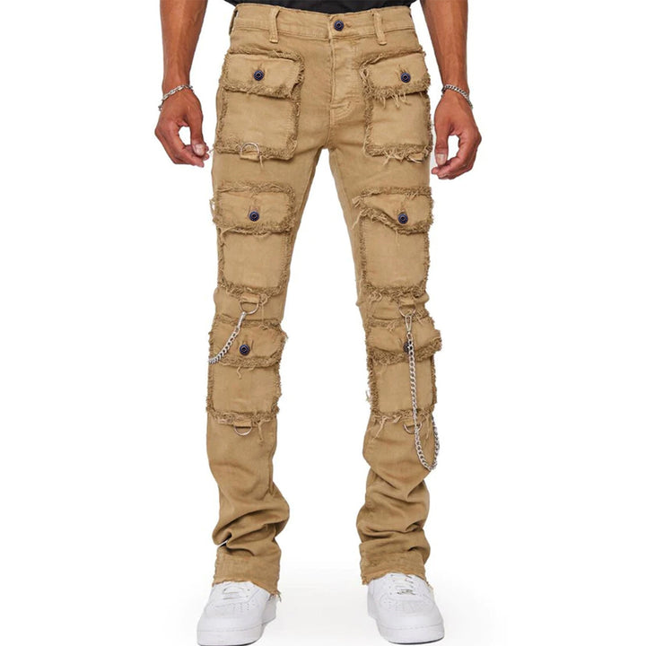 Herre Utility Jeans med praktiske lommer og modeelementer Stilla