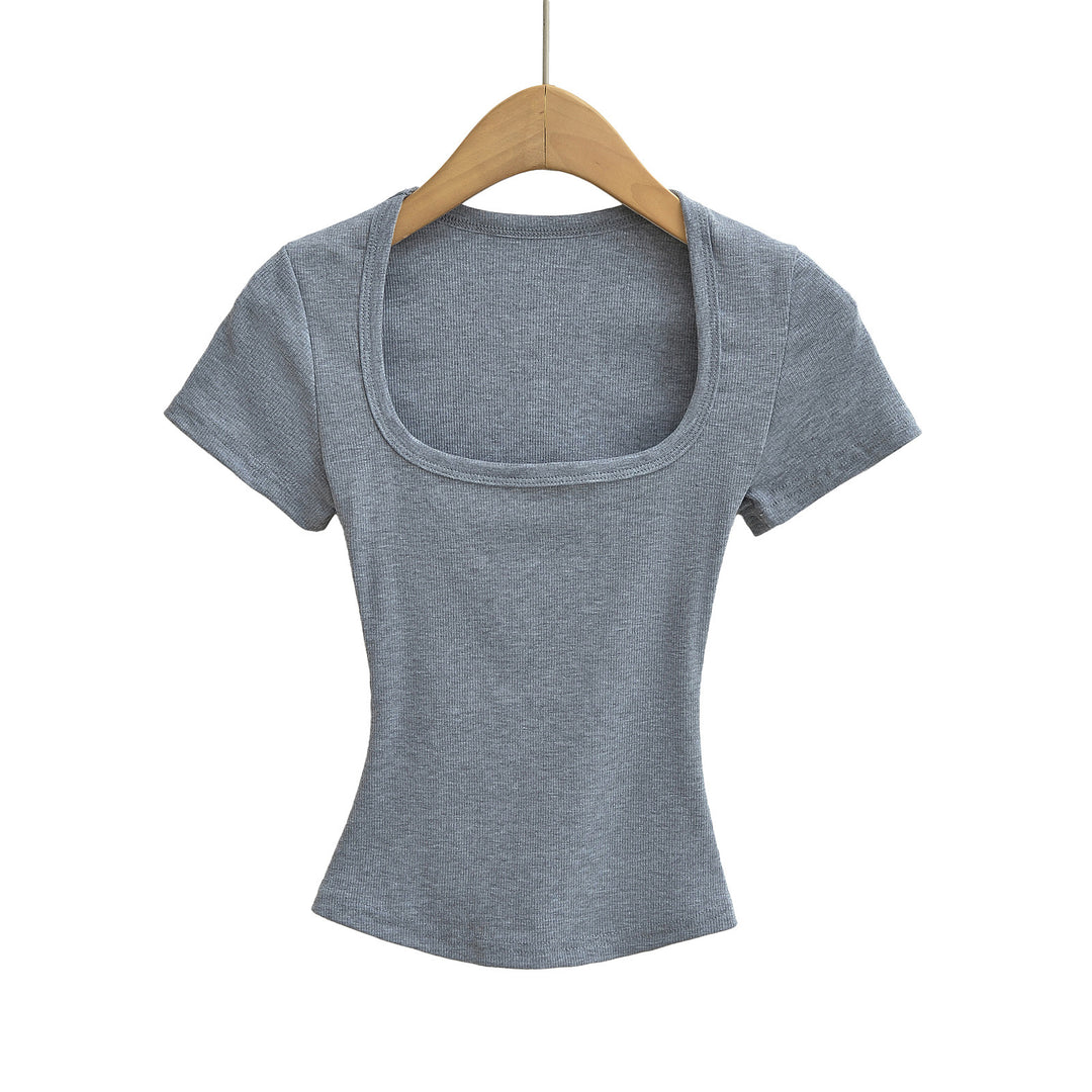 Dame figursyet rundhalset T-shirt lavet af kvalitetsjersey Stilla