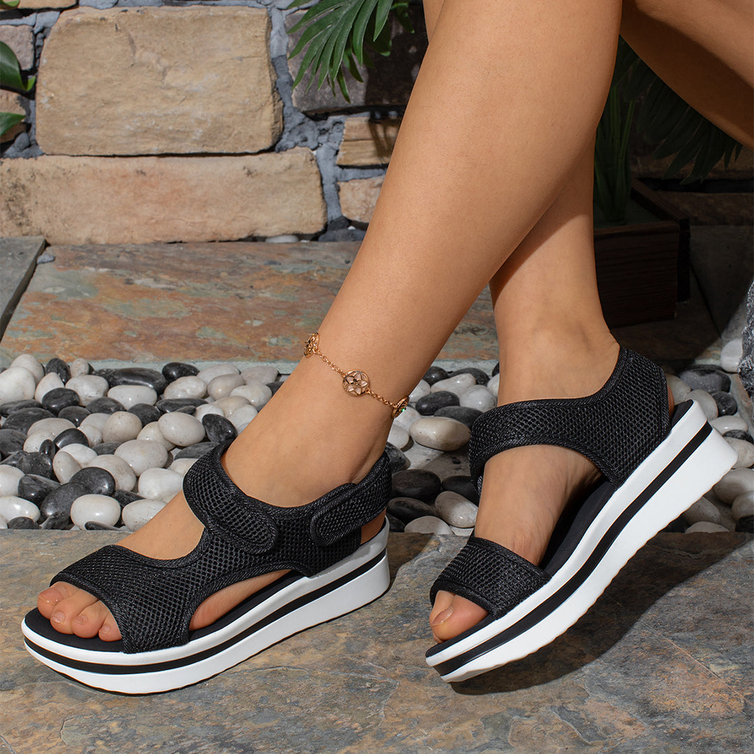 Dame Sporty Sandaler med justerbar velcro og åndbar overflade teknologi Stilla