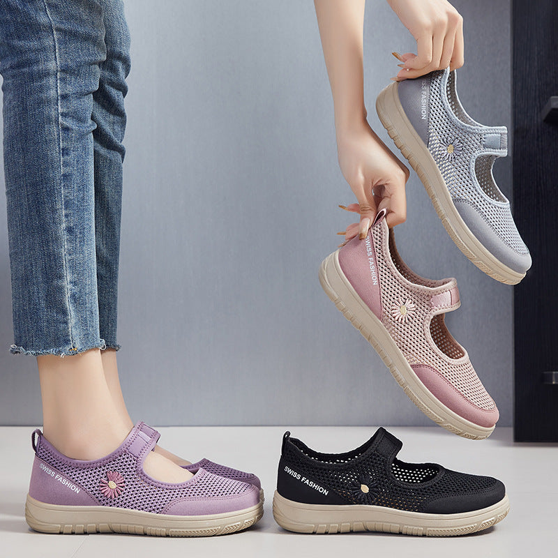 Dame åndbare Mary Jane stil Slip-On sneakers med komfortpasform Stilla