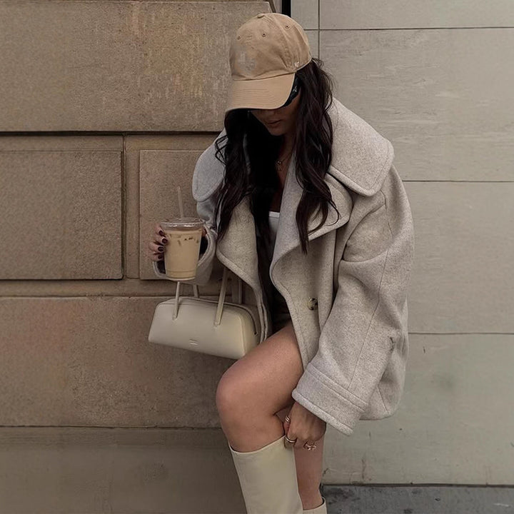 Dame Oversized Uldfrakke Stilla 1759372695