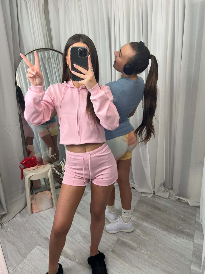 Kvinders sporty crop top og shorts sæt Skovae