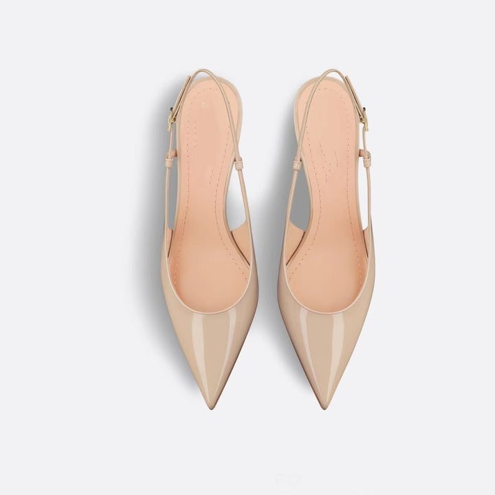 Dame Slingback-hæle med kunstnerisk skulptureret hældesign Stilla