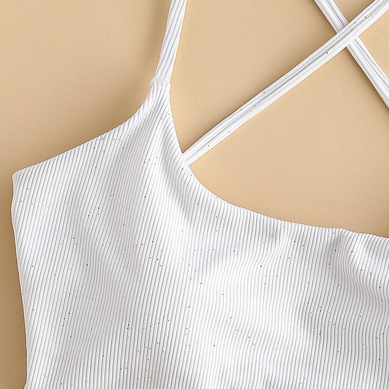 Dame Stilfuld Rib-Crop-Top Stilla