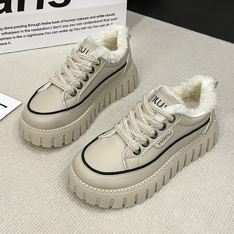 Dame Chunky Sneakers med varmt foer og skridsikker profilsål Stilla
