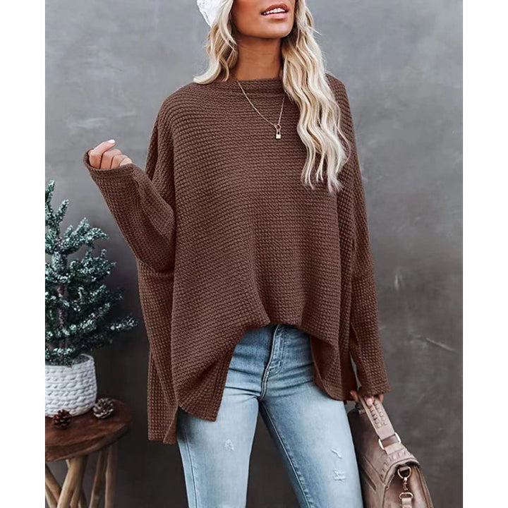 Dame Oversized Vaffelstrik Pullover Stilla