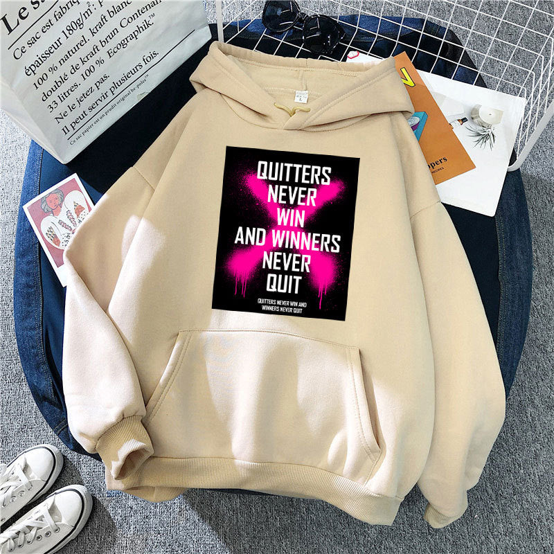 Dame hoodie med inspirerende motiv Skovae