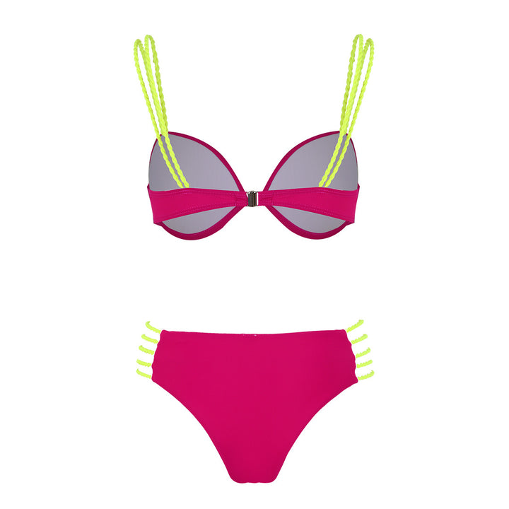 Dame bikini-sæt med innovative stropper og høj talje Stilla