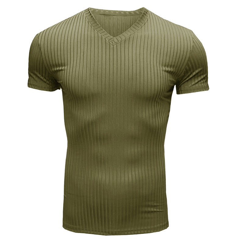 Herrer V-hals sportstrøje med ribbet design Stilla