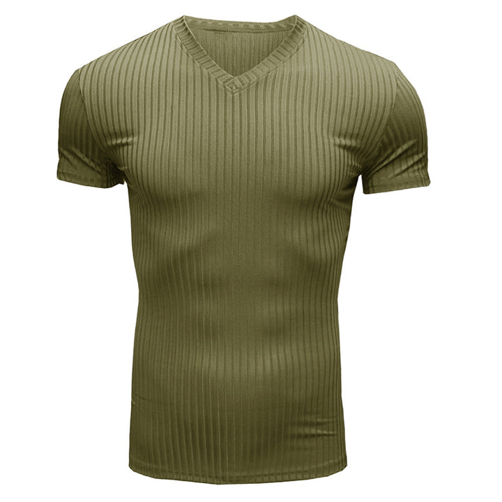 Herrer V-hals sportstrøje med ribbet design Stilla