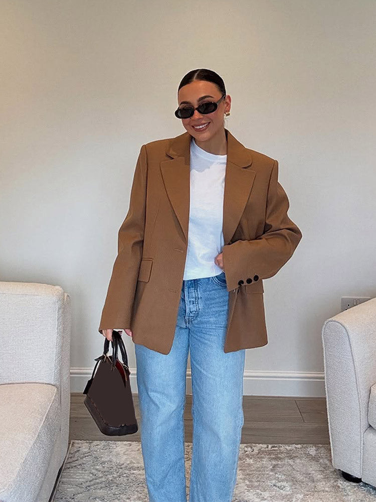 Dame Oversized Blazerjakke i moderne snit Stilla