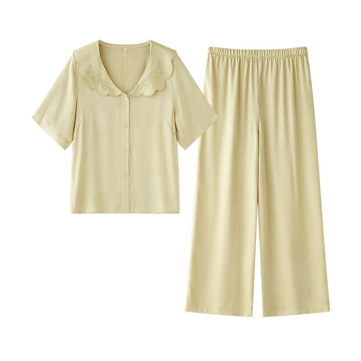 Dame Pyjama-Sæt med elegant blondekant og komfortabel pasform Stilla