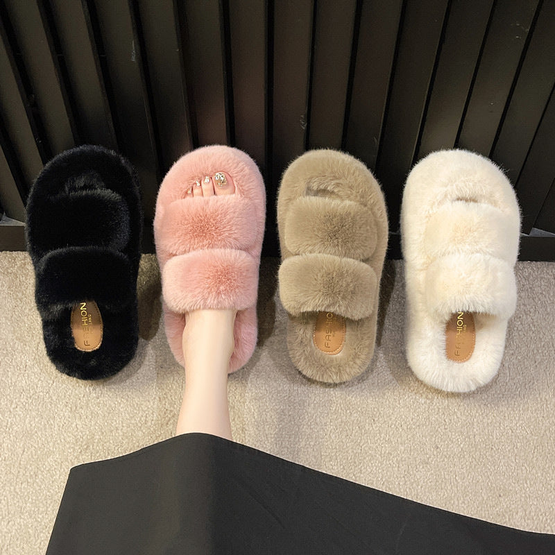 Dame Fluffy Hjemmesko med ci-venligt Design Stilla