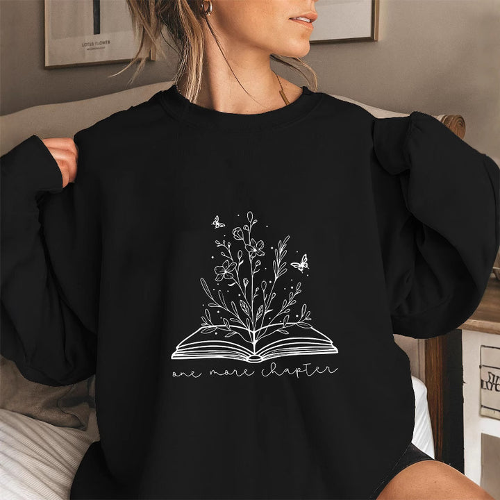 Dame sweatshirt med elegant blomsterdesign og inspirerende print Stilla