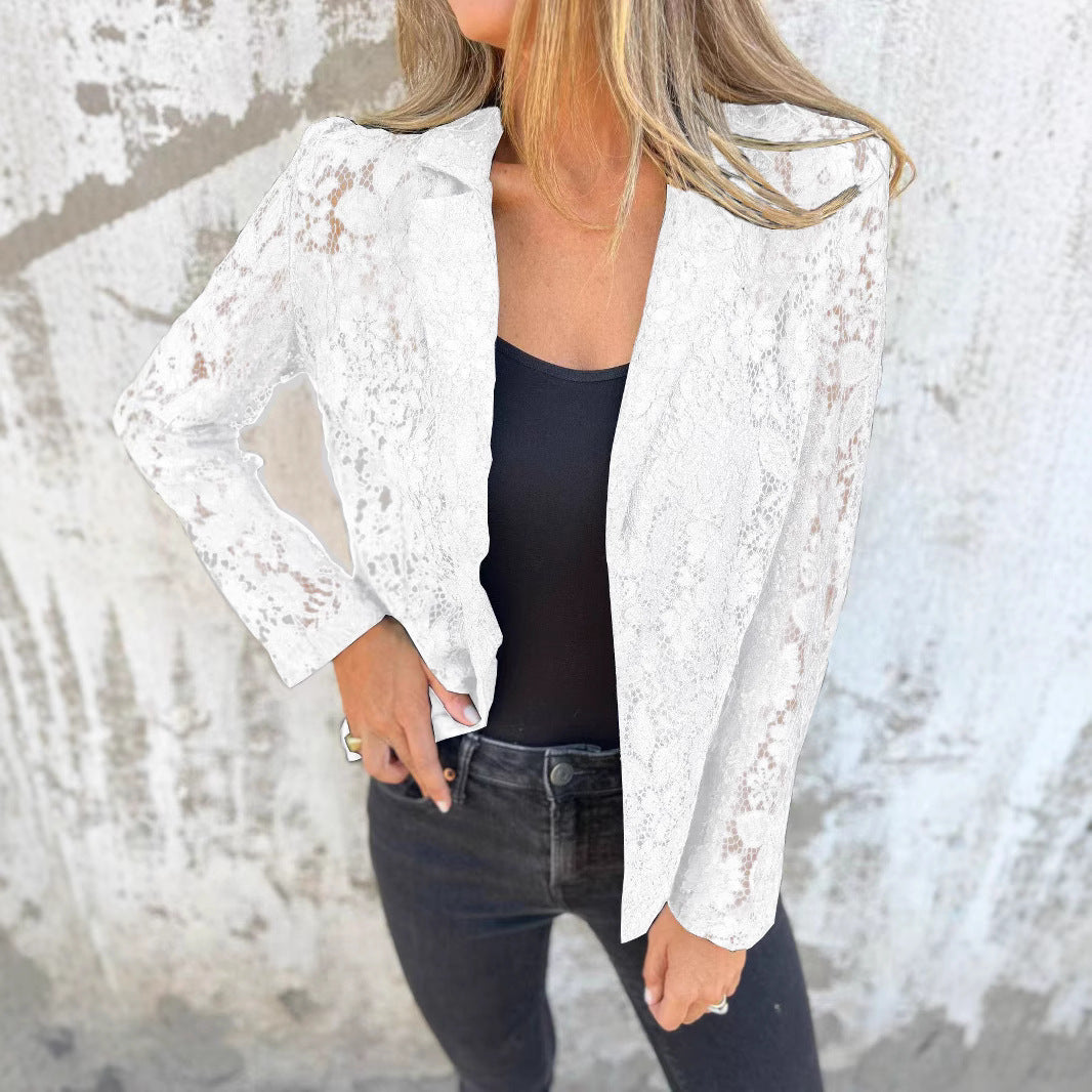 Dame spids blazer med detaljerede indsatser og elegant snit Stilla