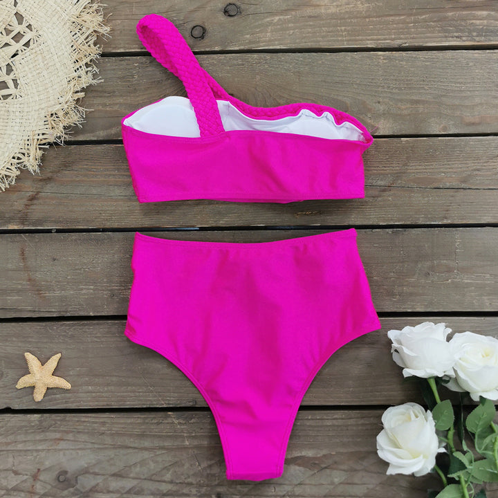 Dame bikini-sæt med innovativt bånddesign og højt skåret underdel Stilla