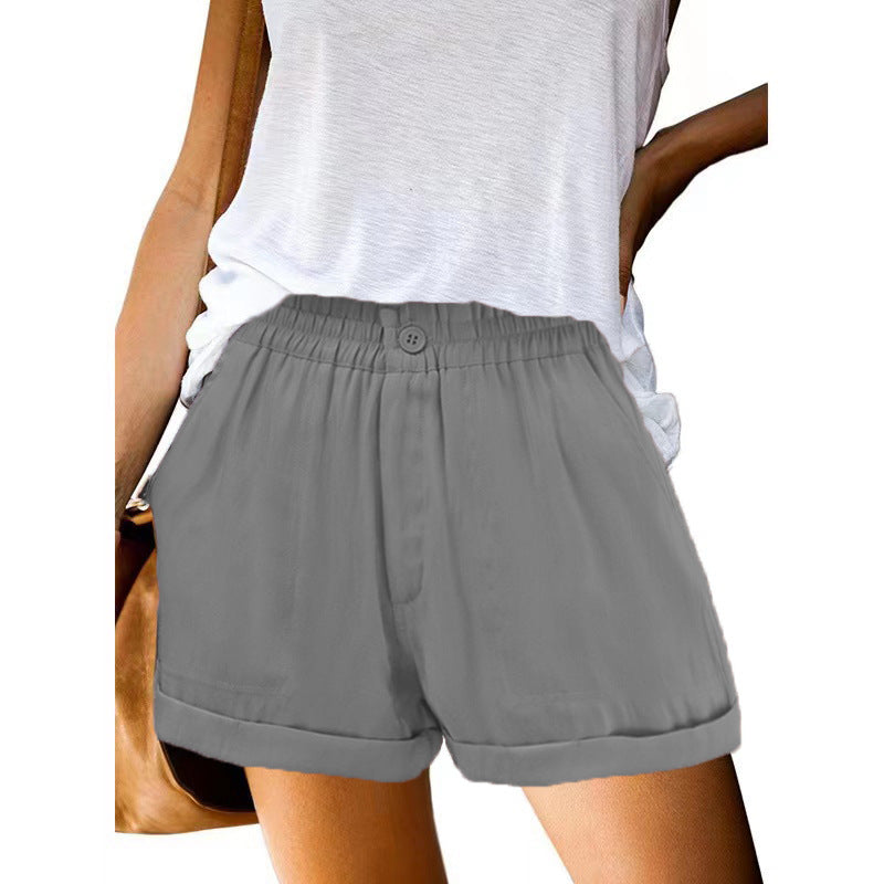 Dame fritids shorts med elastisk talje og trendy design Stilla