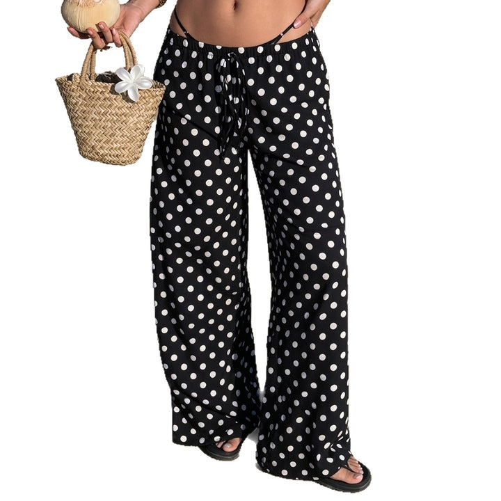 Dame Wide Pants in Polka Dot Design Skovae