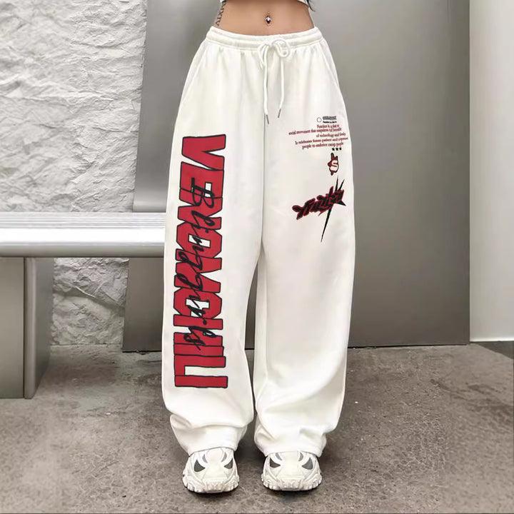 Dame fritidsbukser i urban stil med iøjnefaldende print Stilla