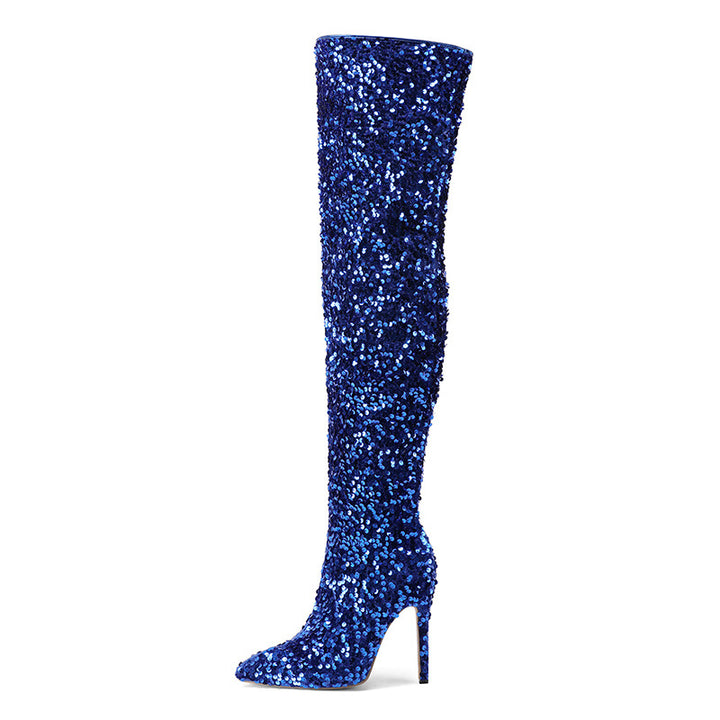 Femme Over-the-Knee Glitter Stiletto Støvler Stilla