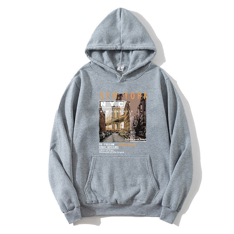 Kvinder hoodie med stilfuldt New York tryk Skovae