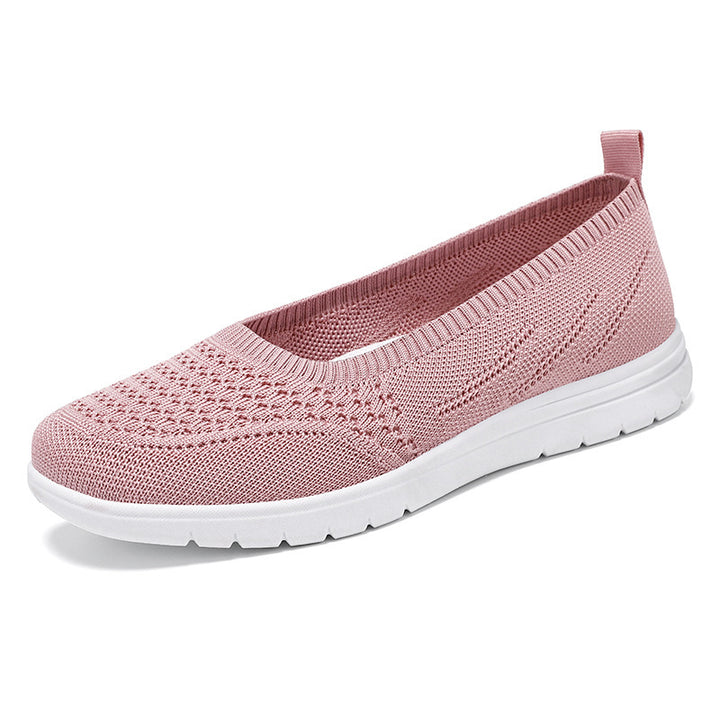Dame Behagelige Strikkeslippers med fleksibel sål og åndbart overmateriale Stilla