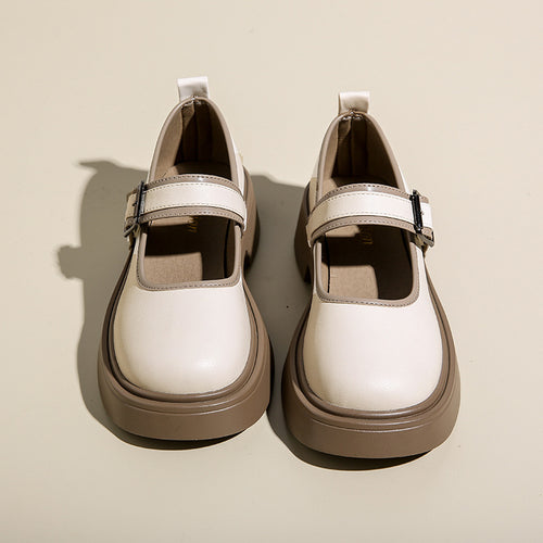 Femme Chunky Heel Mary Jane sko med justerbar rem Stilla