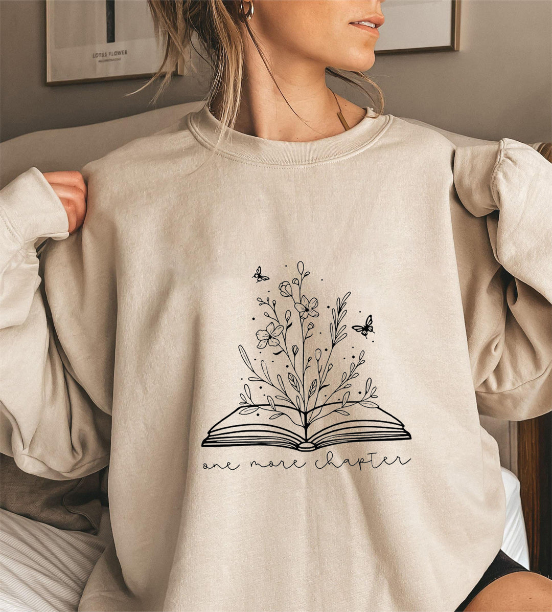Dame sweatshirt med elegant blomsterdesign og inspirerende print Stilla