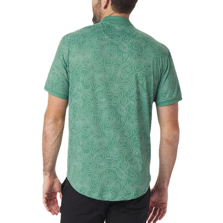 Herrer sportiv polo shirt med detaljeret mønster Stilla