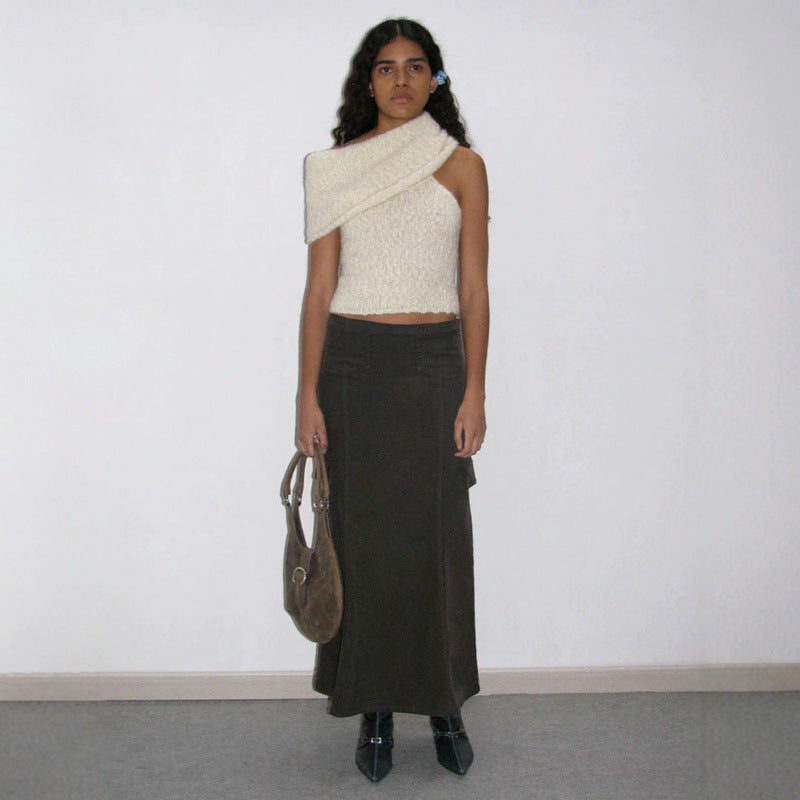 Dame Off-Shoulder Struktur Striktop Stilla
