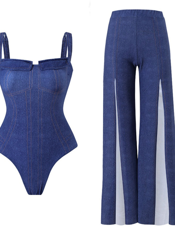 Dame Sporty Badedragt med afslappet Bukser Stilla