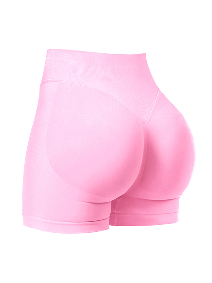 Dame sport-bikini-top med højt skårne shorts og sømløs design Skovae
