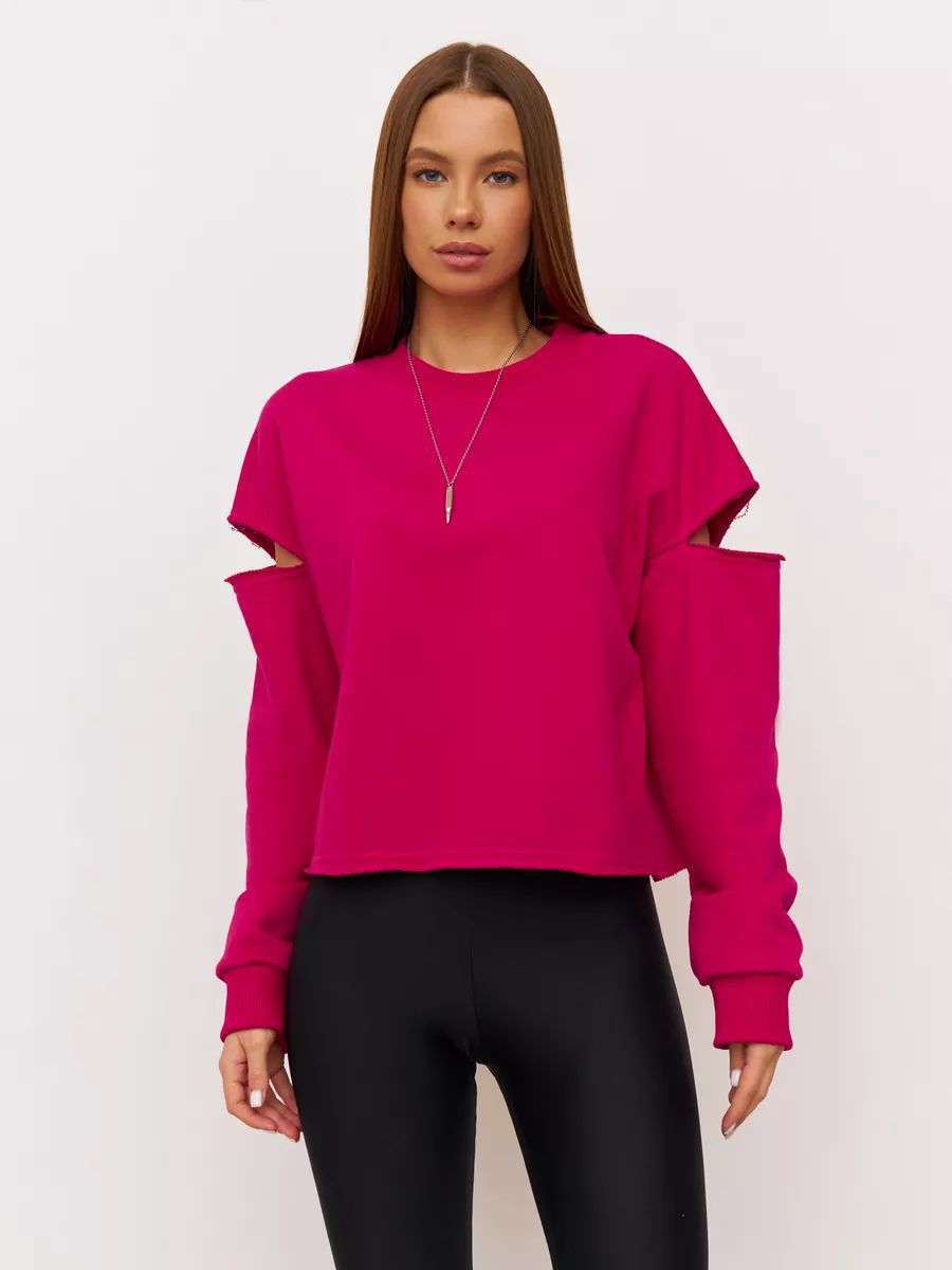 Dame afslappet sweatshirt med asymmetrisk cut-out-detaljer og oversized snit Stilla
